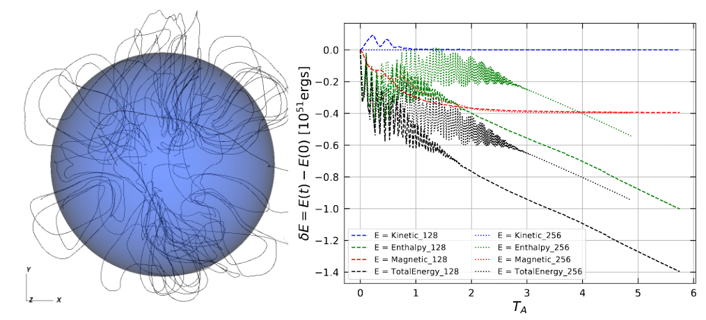 image-Long-term GRHMD simulation of magnetic field in isolated neutron stars